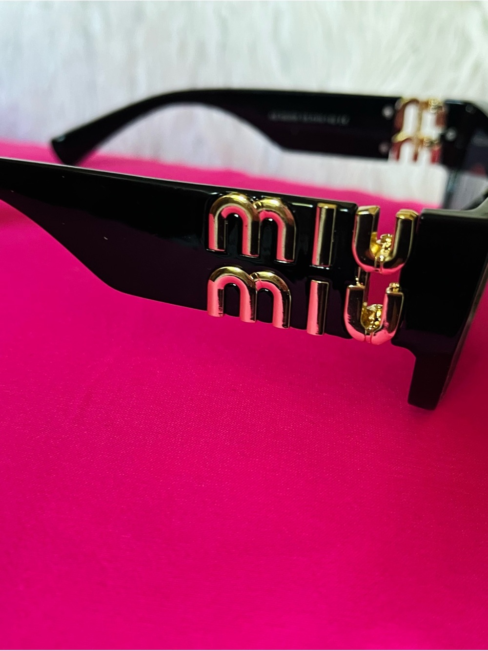 MIU MIU BLACK GOLD 
 SUNGLASSES!!!